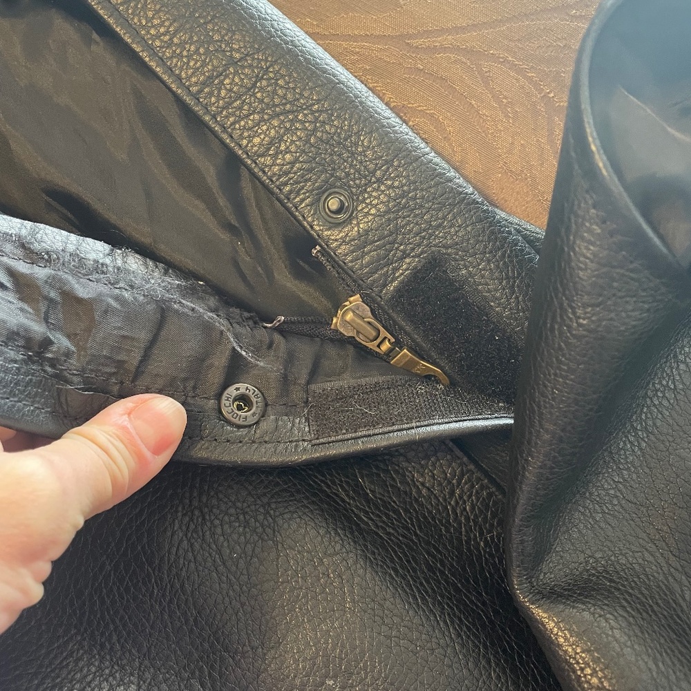 Black Leather Chaps Size Small